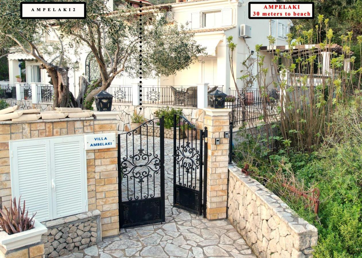 Villa Ampelaki 30 meters to beach Paleokastritsa Buitenkant foto